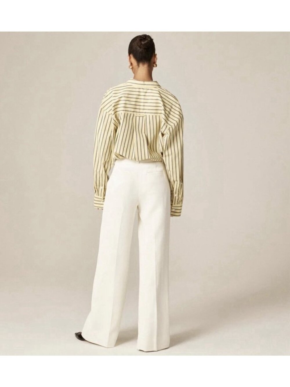 J.Crew Carolina Dress Wool Pant In Bouclé Ivory Sz 4 Work-Night Out NWT #CN743 - Picture 7 of 15